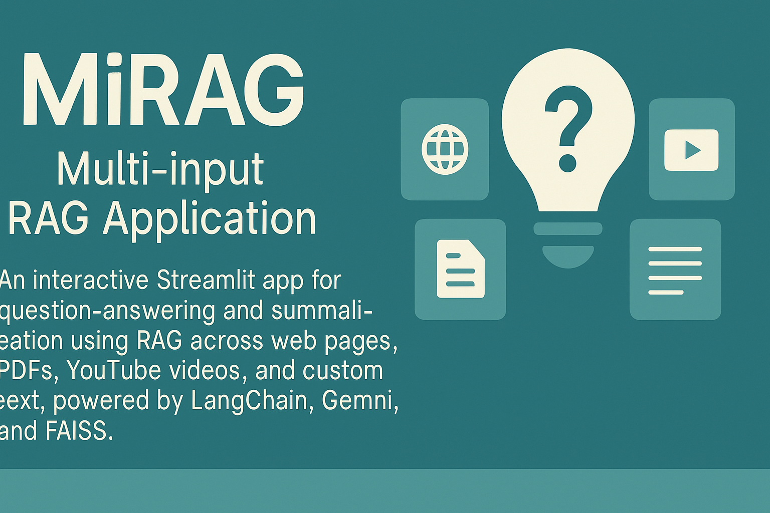 Multi-input RAG Application